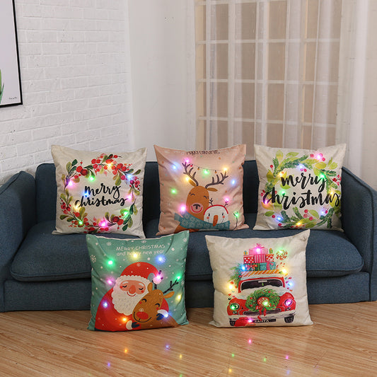 New Merry Christmas LIght Up Pillows - Santa - Reindeers and more