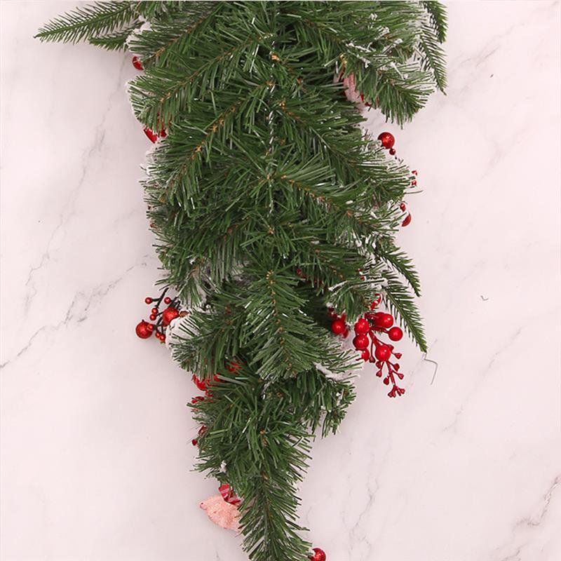 Upside Down Christmas Tree Rattan Door Hanging Garland