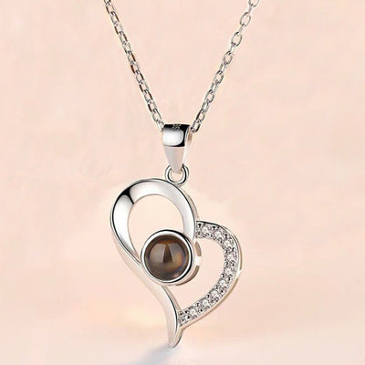 Valentine's Day Gifts Metal Rose Jewelry Gift Box & Necklace
