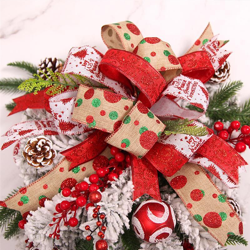 Upside Down Christmas Tree Rattan Door Hanging Garland