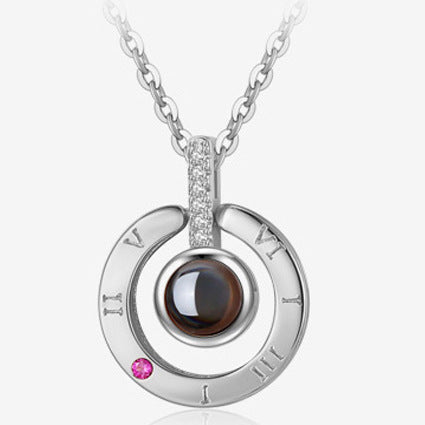 Valentine's Day Gifts Metal Rose Jewelry Gift Box & Necklace