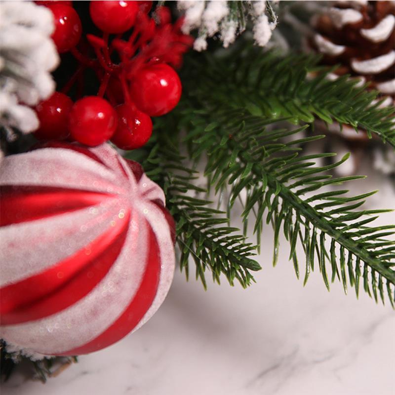 Upside Down Christmas Tree Rattan Door Hanging Garland