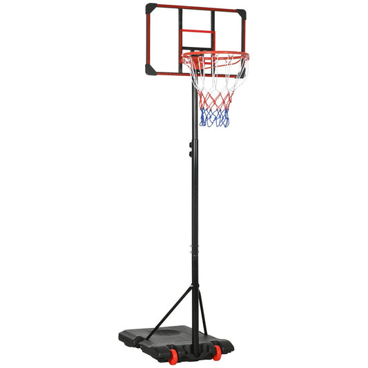 Panier de basket-ball réglable et support pour enfants SPORTNOW avec roulettes, 1,8 à 2 m