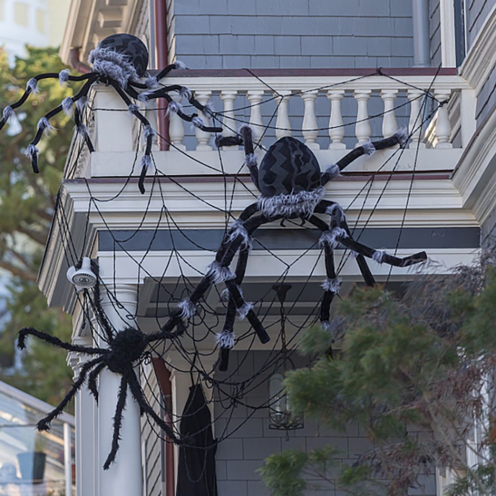 150/250cm Black White Halloween Spider Web Giant Stretchy Cobweb For Home Haunted House