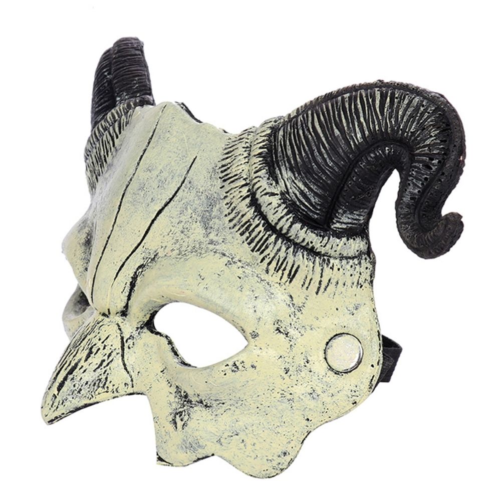 Halloween Demon Devil Horns Half Face Mask