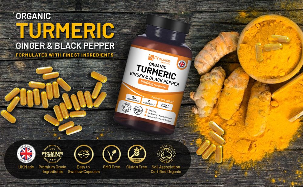 Curcuma Curcumine 1440 mg avec poivre noir et gingembre