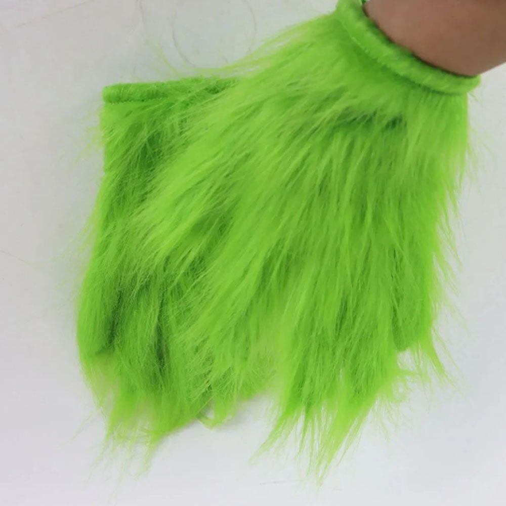Gants en fourrure verte Costume de monstre diable démon voleur accessoire adulte Noël père Noël effrayant Halloween Joker horreur pour enfant