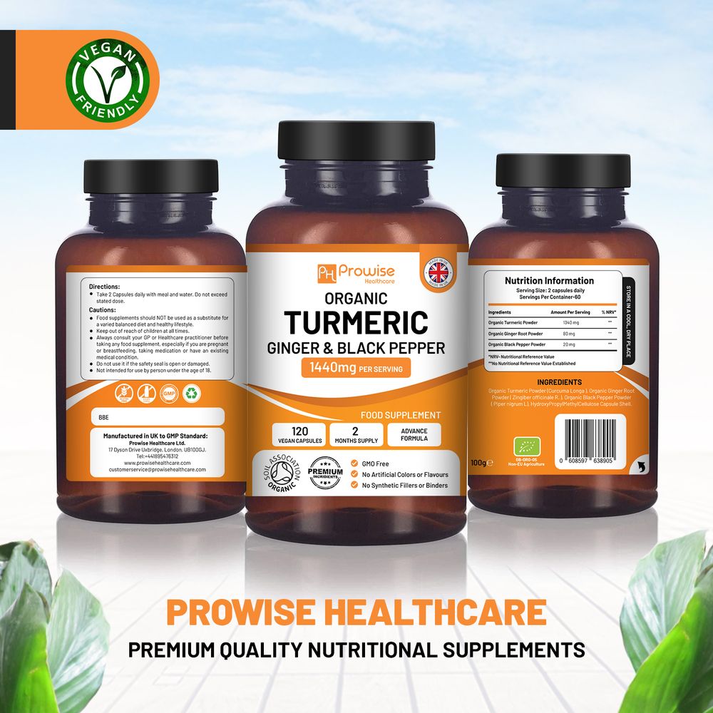 Curcuma Curcumine 1440 mg avec poivre noir et gingembre