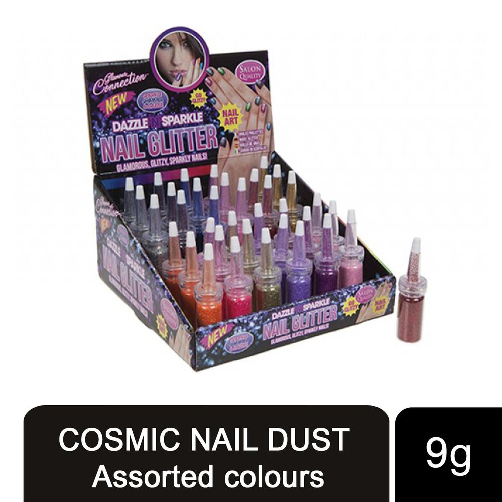 Poudre de décoration à paillettes pour ongles Cosmic 9G Couleurs assorties
