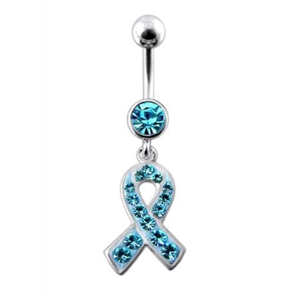 Fancy Cross Logo Dangling Belly Ring
