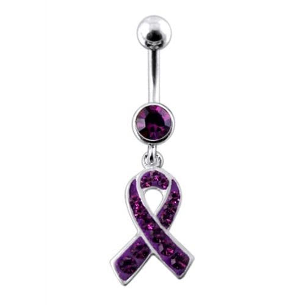 Fancy Cross Logo Dangling Belly Ring