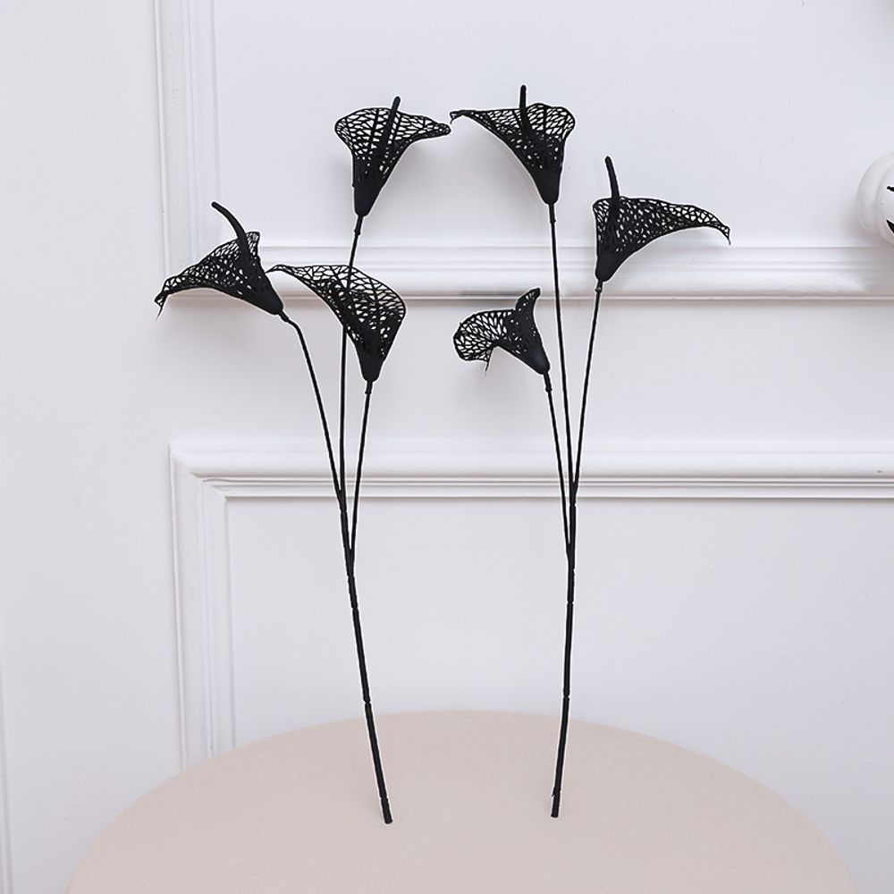 2PCS Simulation Flower Halloween Mesh Flower Taro Branch