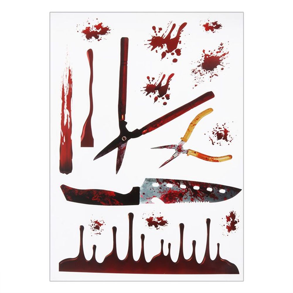 Autocollants d'Halloween pour mur, fenêtre, réfrigérateur, décoration d'Halloween, fournitures de fête, accessoires d'horreur et d'effroi pour Halloween