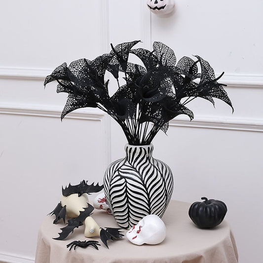 2PCS Simulation Fleur Halloween M esh Fleur Taro Branche Décoration de la Maison Halloween Decoration13262_X2