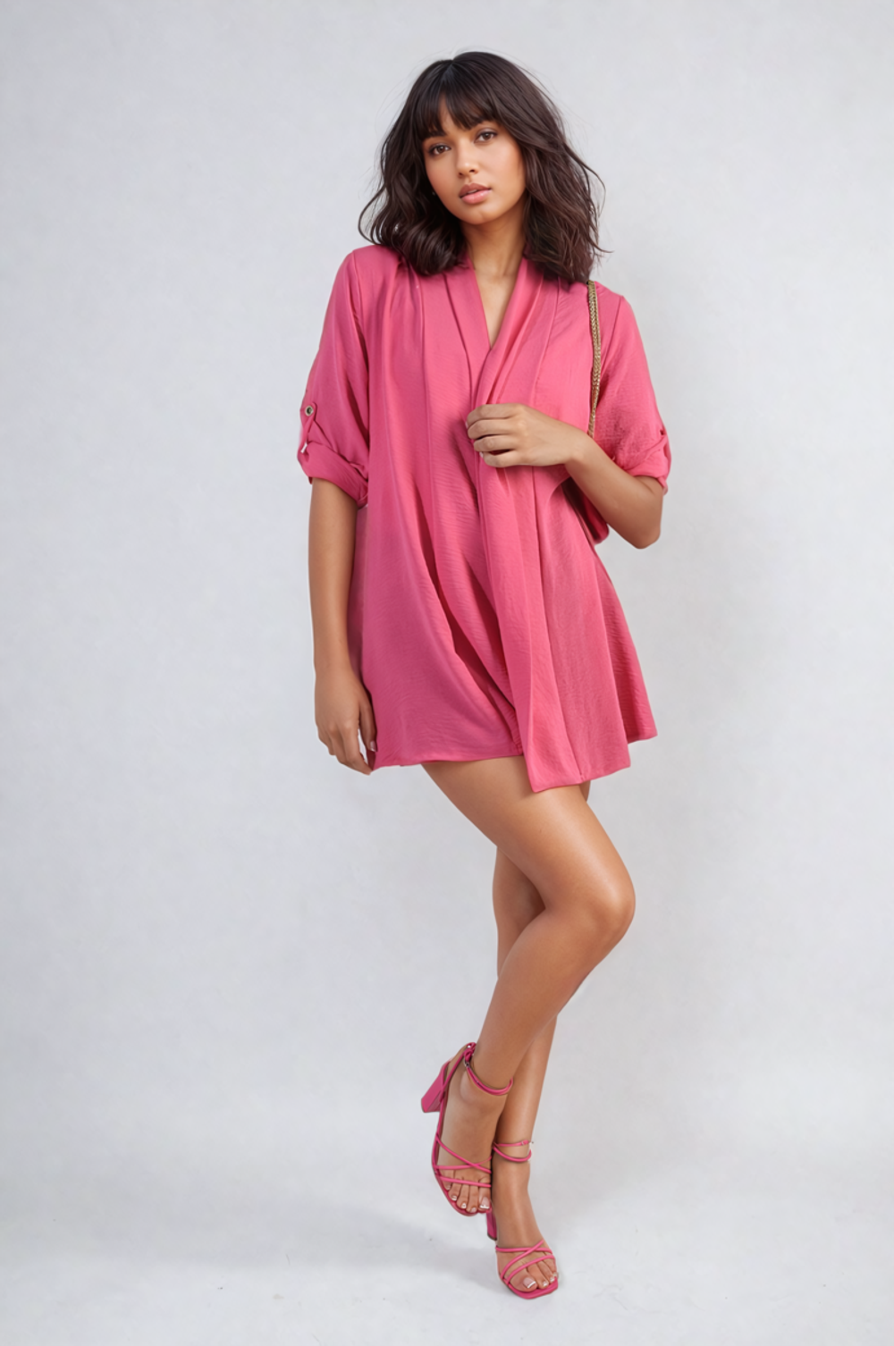 Cardigan ouvert à manches retroussables