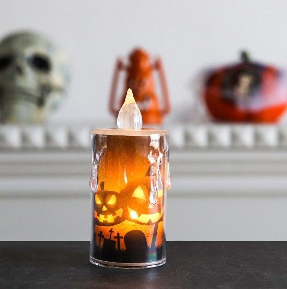 Bougies LED pour Halloween, décoration de fête, maison hantée, accessoires d'horreur, ornements d'extérieur