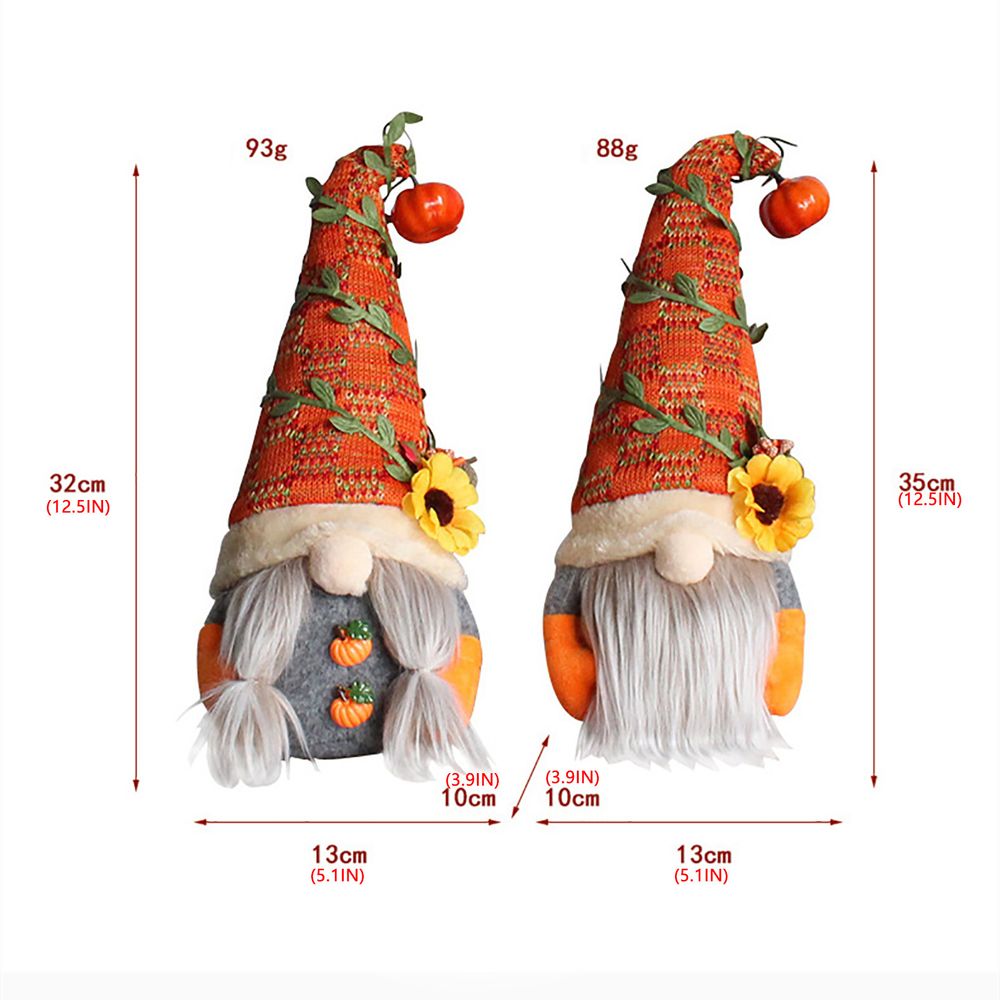 Décoration de gnome d'Halloween Poupée en peluche sans visage Poupée naine Rudolph pour Halloween