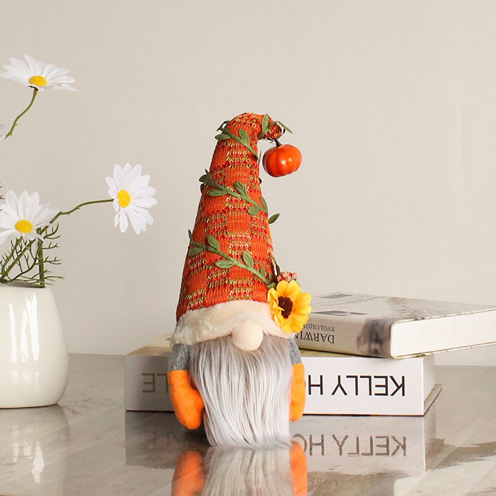 Décoration de gnome d'Halloween Poupée en peluche sans visage Poupée naine Rudolph pour Halloween