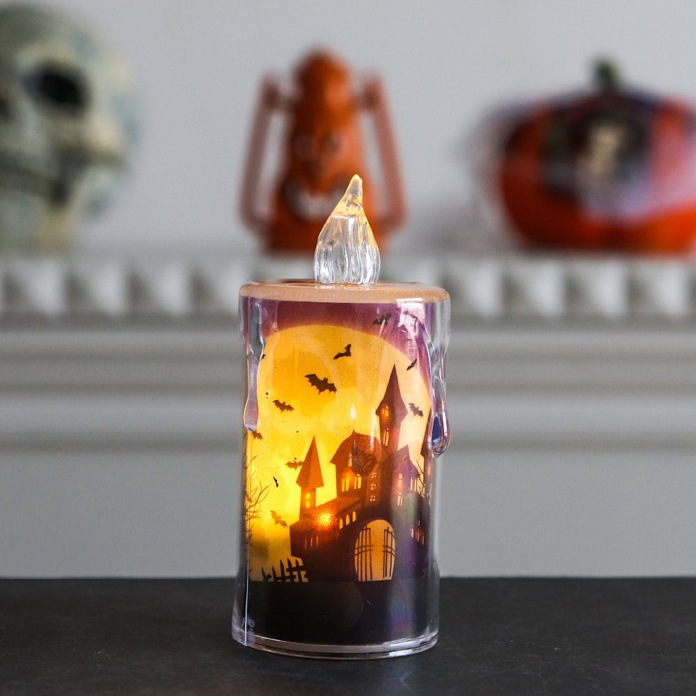 Bougies LED pour Halloween, décoration de fête, maison hantée, accessoires d'horreur, ornements d'extérieur