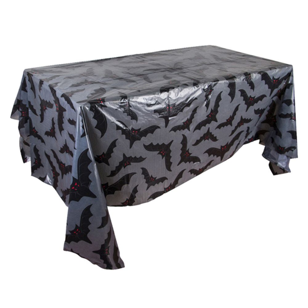 Nappe d'Halloween Citrouille Automne Crâne Imprimé Plastique Patchwork Couture Robe Rideau Fournitures De Vacances Décoration d'Halloween