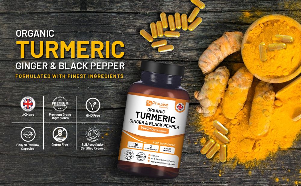 Curcuma Curcumine 1440 mg avec poivre noir et gingembre