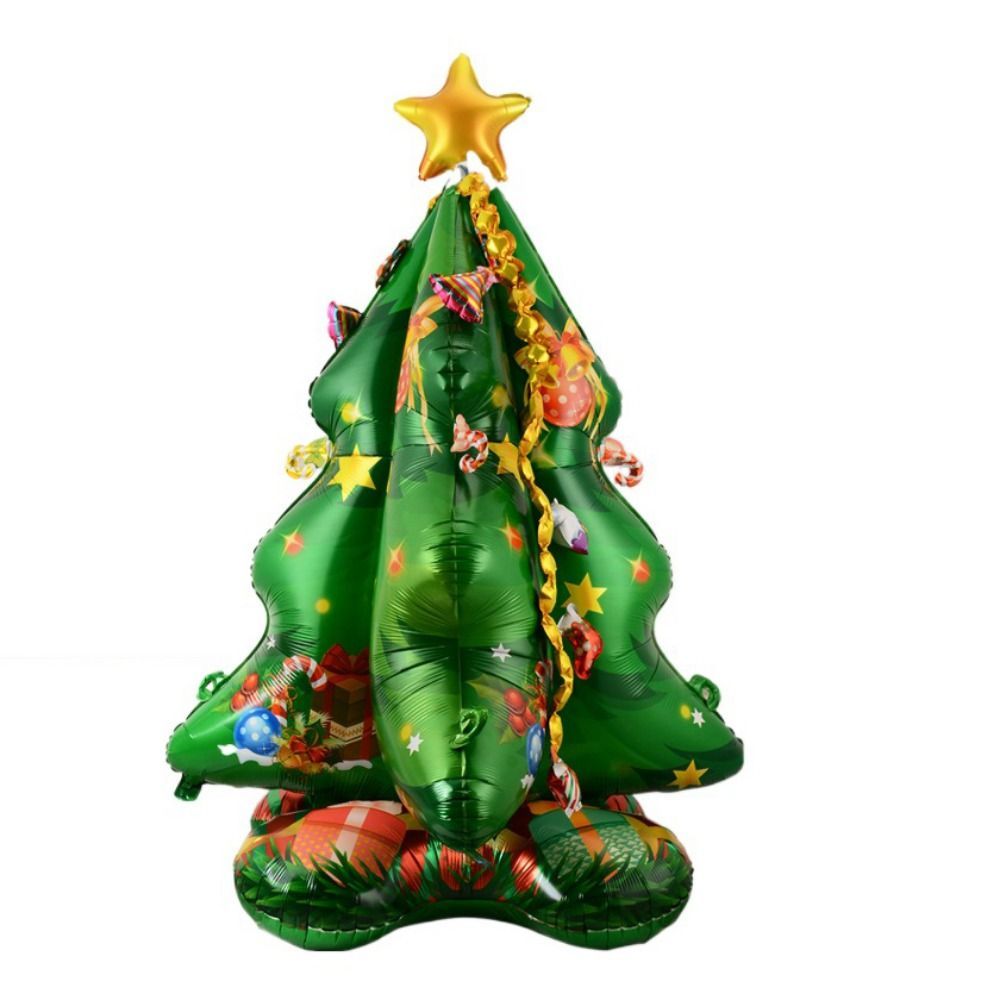 Large Christmas Tree Balloom 4d Christmas Standing Balloon Aluminum Foil Balloon Santa Claus Snowman Balloon Christmas Party