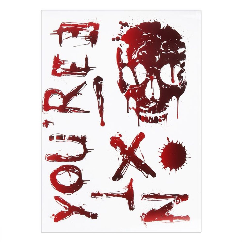 Autocollants d'Halloween pour mur, fenêtre, réfrigérateur, décoration d'Halloween, fournitures de fête, accessoires d'horreur et d'effroi pour Halloween