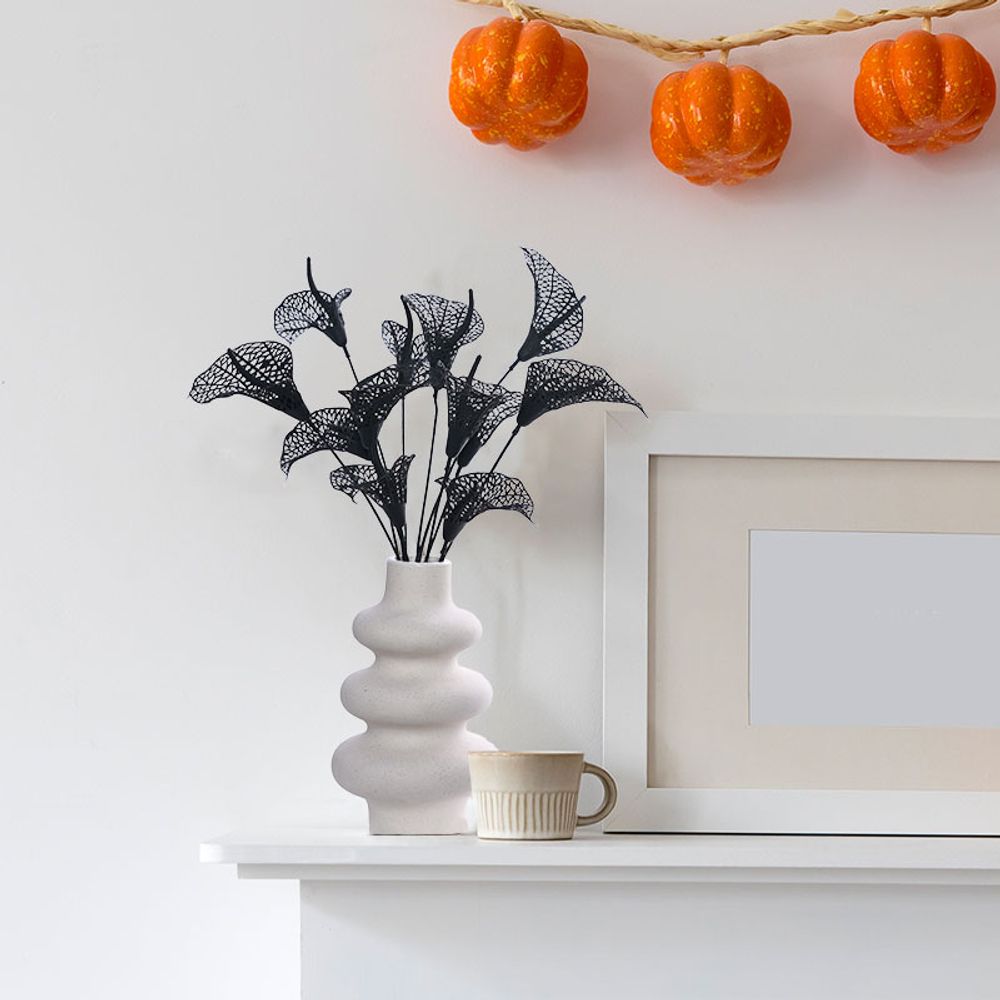 2PCS Simulation Flower Halloween Mesh Flower Taro Branch