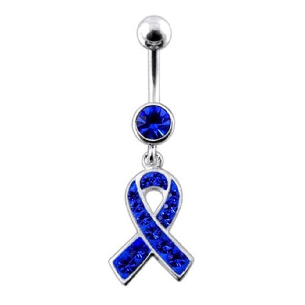 Fancy Cross Logo Dangling Belly Ring