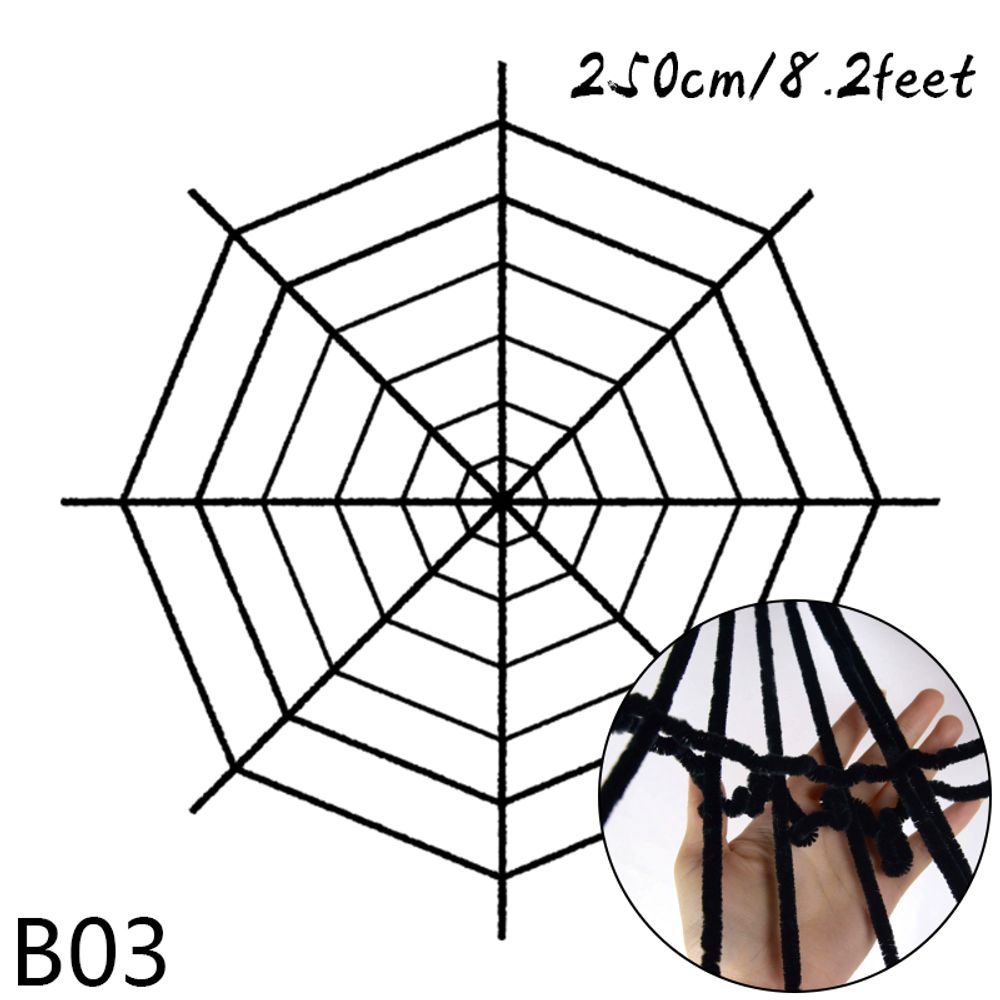 150/250cm Black White Halloween Spider Web Giant Stretchy Cobweb For Home Haunted House