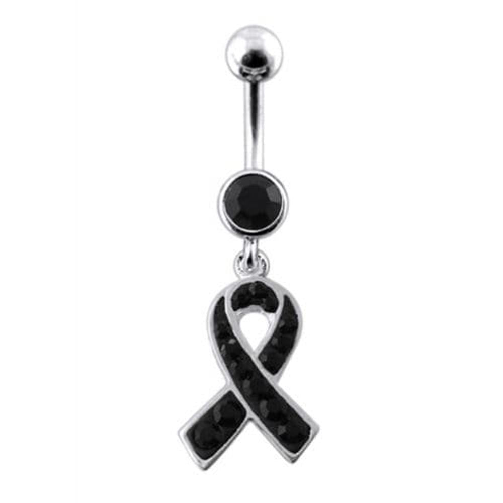 Fancy Cross Logo Dangling Belly Ring