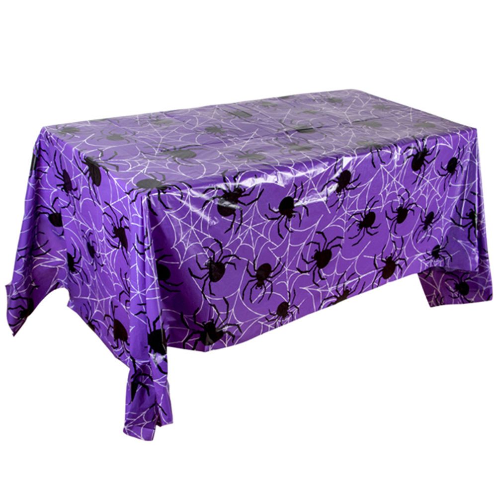 Nappe d'Halloween Citrouille Automne Crâne Imprimé Plastique Patchwork Couture Robe Rideau Fournitures De Vacances Décoration d'Halloween