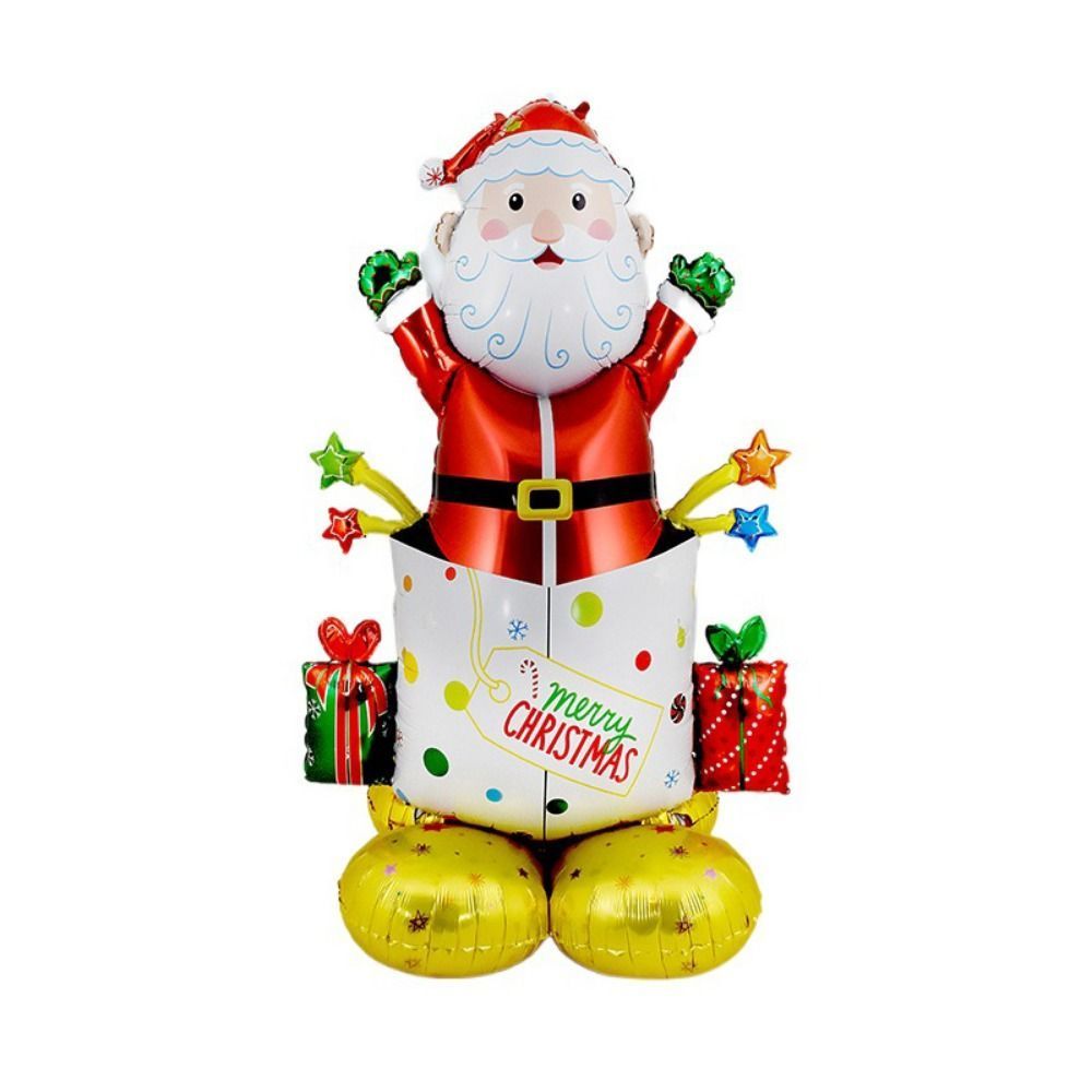 Large Christmas Tree Balloom 4d Christmas Standing Balloon Aluminum Foil Balloon Santa Claus Snowman Balloon Christmas Party
