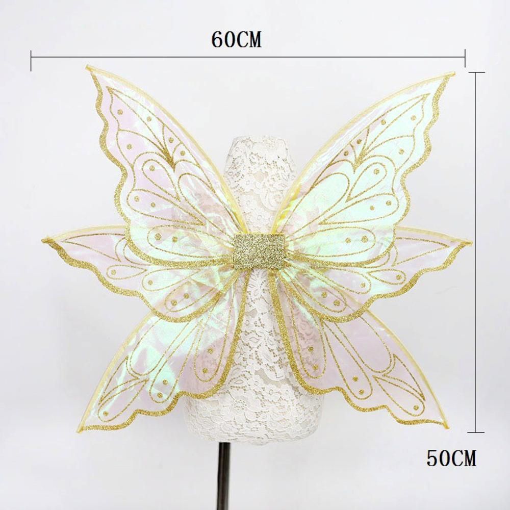 Costume d'ailes de fée, elfe, ange, ailes de papillon, femmes, filles, princesse, Cosplay, Halloween, fête, déguisement, festival, accessoires de performance