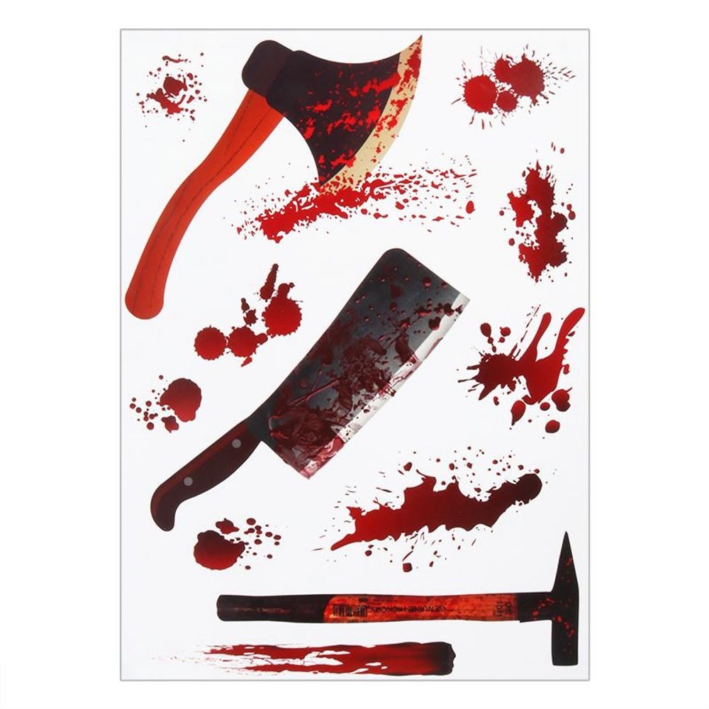 Autocollants d'Halloween pour mur, fenêtre, réfrigérateur, décoration d'Halloween, fournitures de fête, accessoires d'horreur et d'effroi pour Halloween