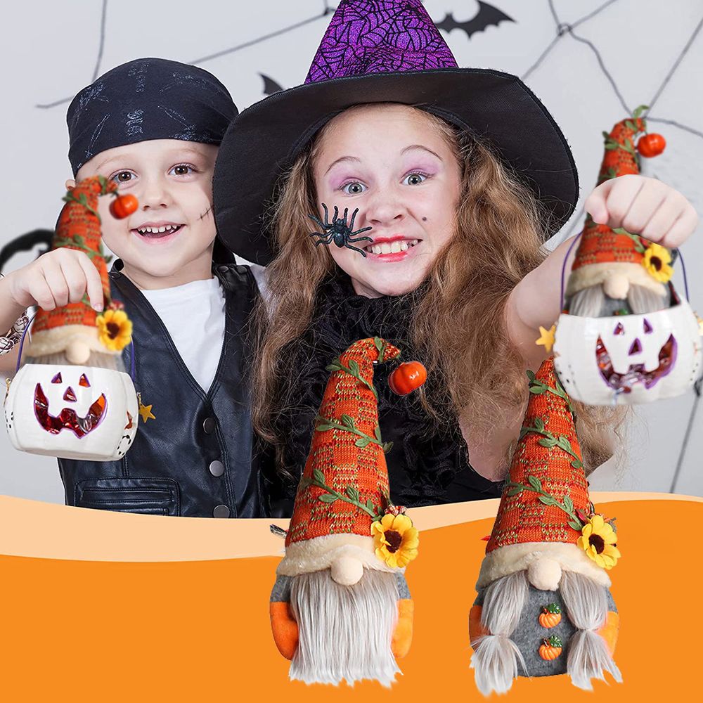 Décoration de gnome d'Halloween Poupée en peluche sans visage Poupée naine Rudolph pour Halloween