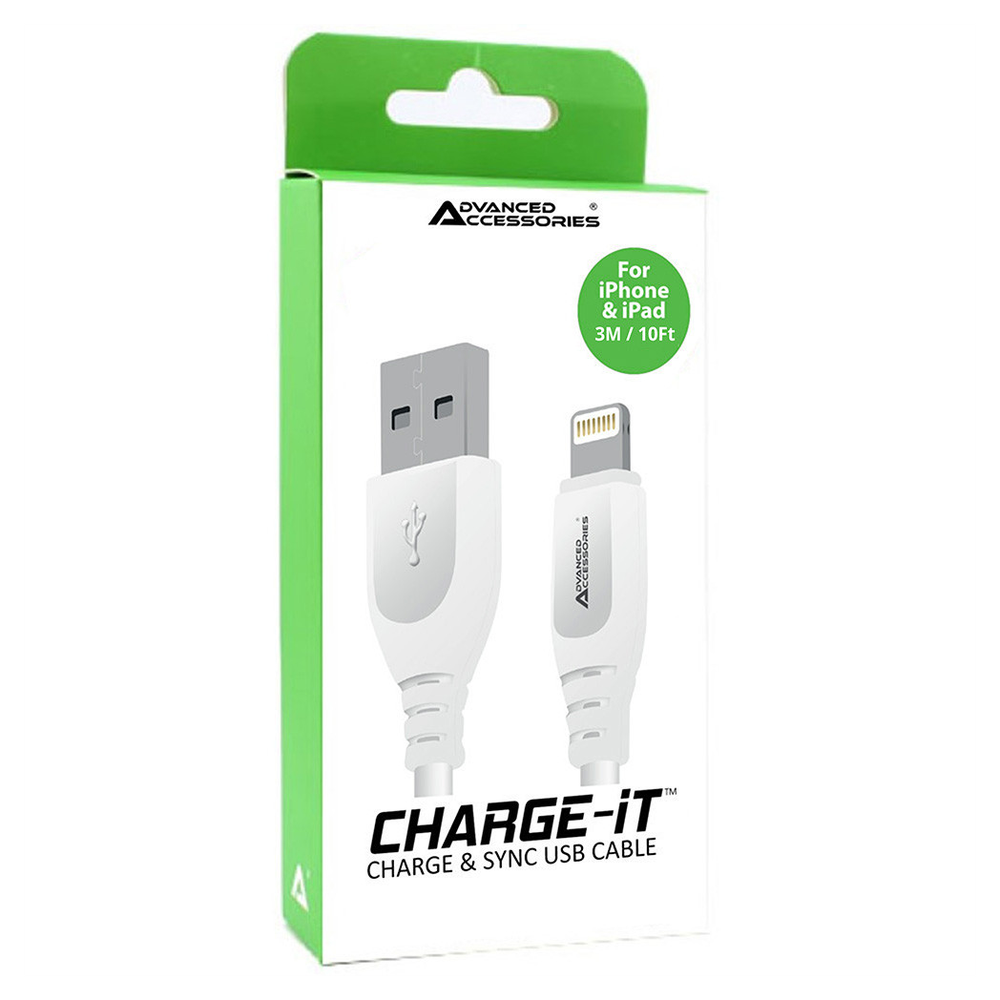 Câble de données USB AA CHARGE-IT à 8 broches pour appareils Apple Lightning