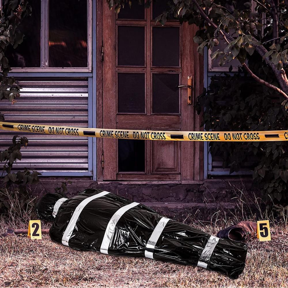 Accessoires de victimes mortes d'Halloween, faux cadavres sanglants d'horreur en plein air, décorations suspendues pour maison hantée, décorations d'horreur d'Halloween