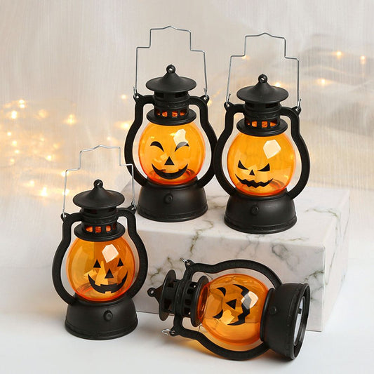 Lampe citrouille d'Halloween, lampe fantôme, bougie d'horreur, lampe LED, rétro, petite lampe à huile, accessoires d'horreur, décorations d'Halloween pour la maison