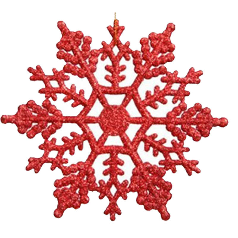 Christmas Tree 10CM Hanging Snowflakes x 12 - Various Colours