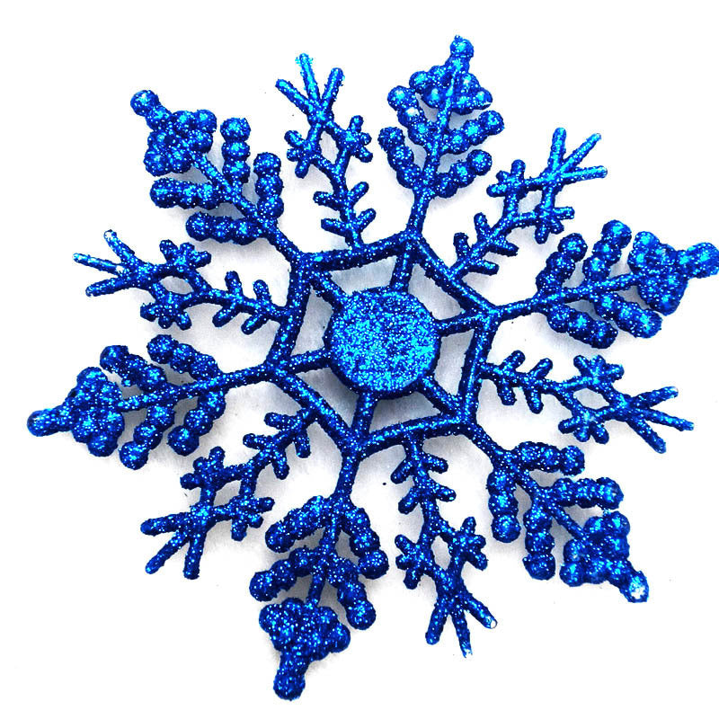 Christmas Tree 10CM Hanging Snowflakes x 12 - Various Colours
