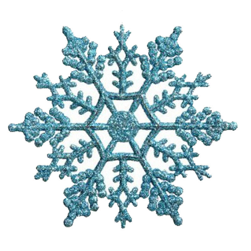 Christmas Tree 10CM Hanging Snowflakes x 12 - Various Colours