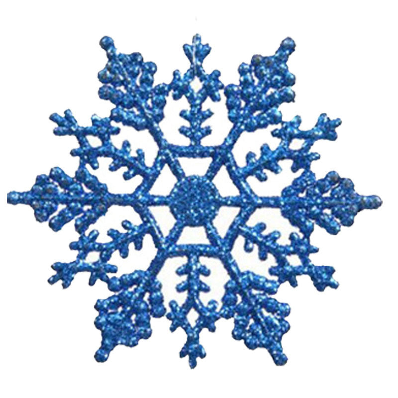 Christmas Tree 10CM Hanging Snowflakes x 12 - Various Colours