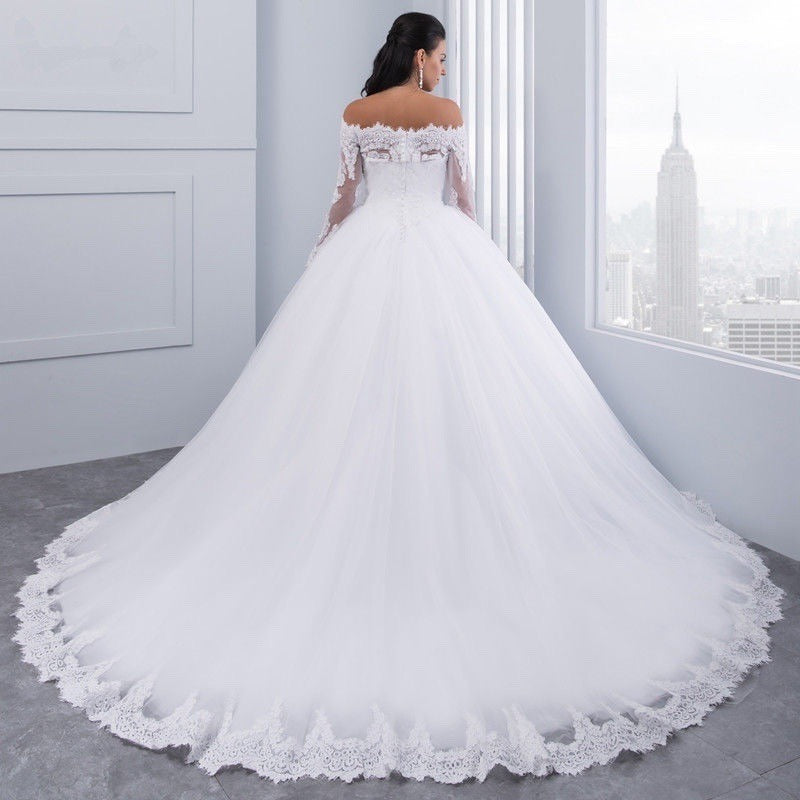 Bridal Lace Large Tail Wedding Dress