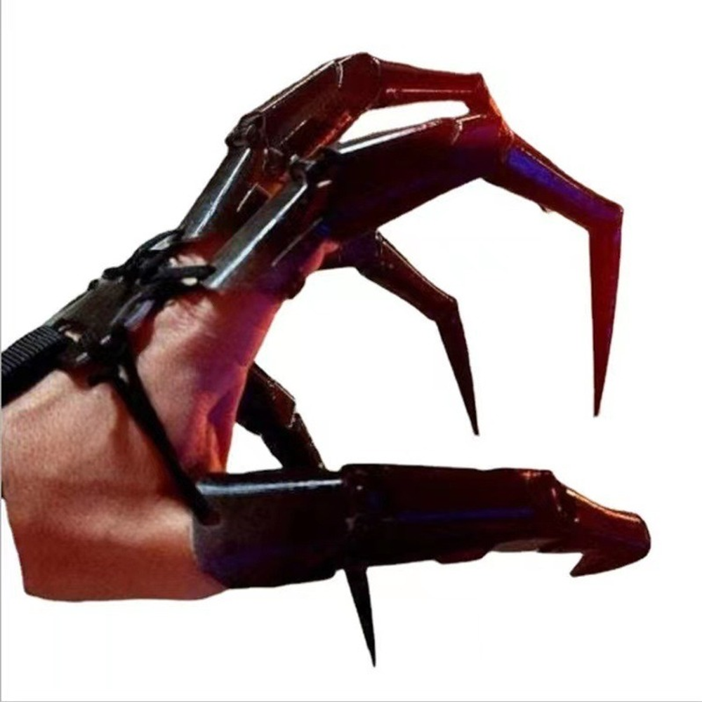 Doigts Articulés Halloween Doigts Faux Effrayants Mains Squelettes Accessoires Réalistes de Griffes Fantômes d'Horreur Équipement de Cosplay Gant de Doigt 