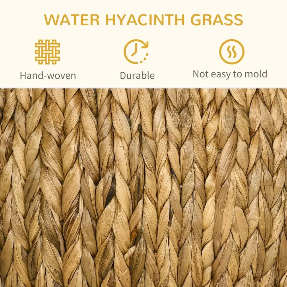 Tabouret pour chat en rotin, lit pour chaton en osier pour extérieur et intérieur avec coussin