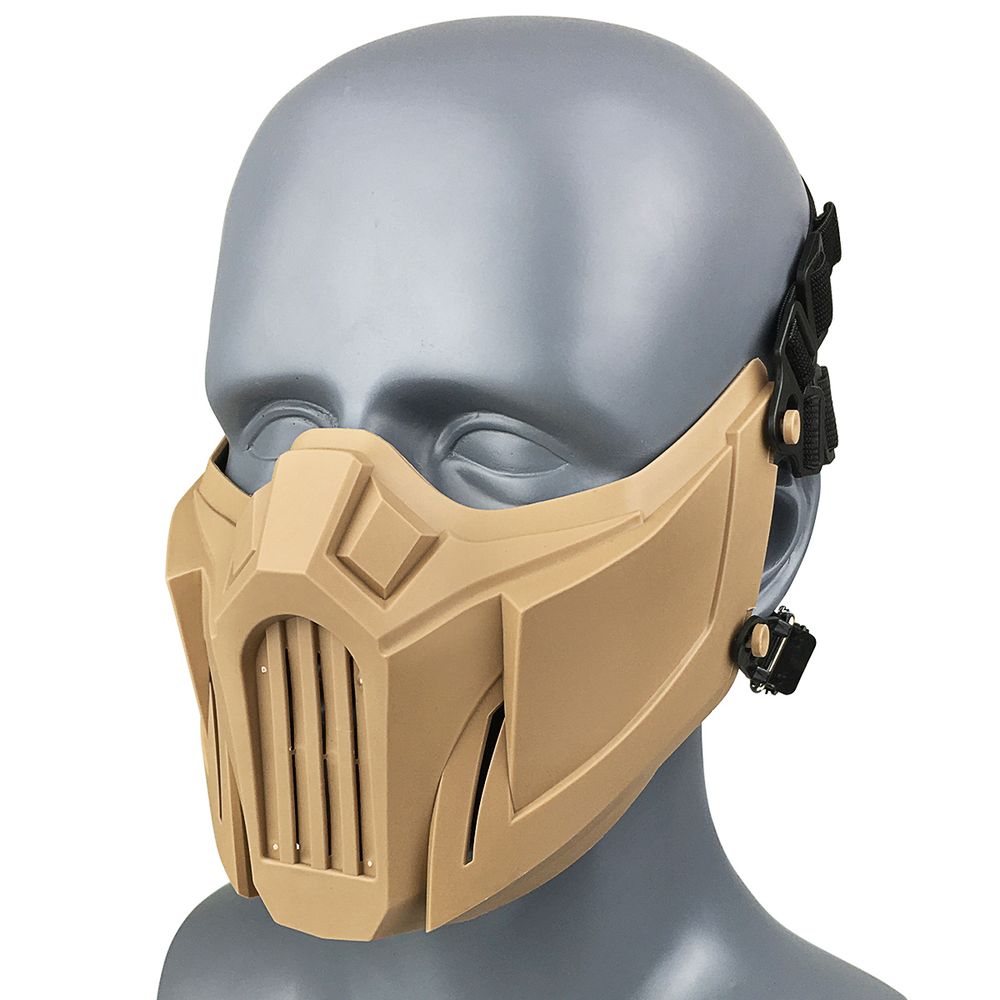 REikirc Tactical Half Face Airsoft Mask Adjustable CS Cosplay Halloween Military Masks