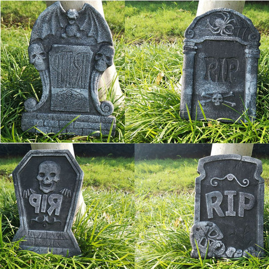 1pc Foam Tombstone Halloween Decorations / Bat / Spider
