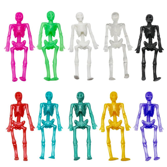 15/25PCS Stretchable Skeleton Man Party Favors for Kids TPR Soft Rubber