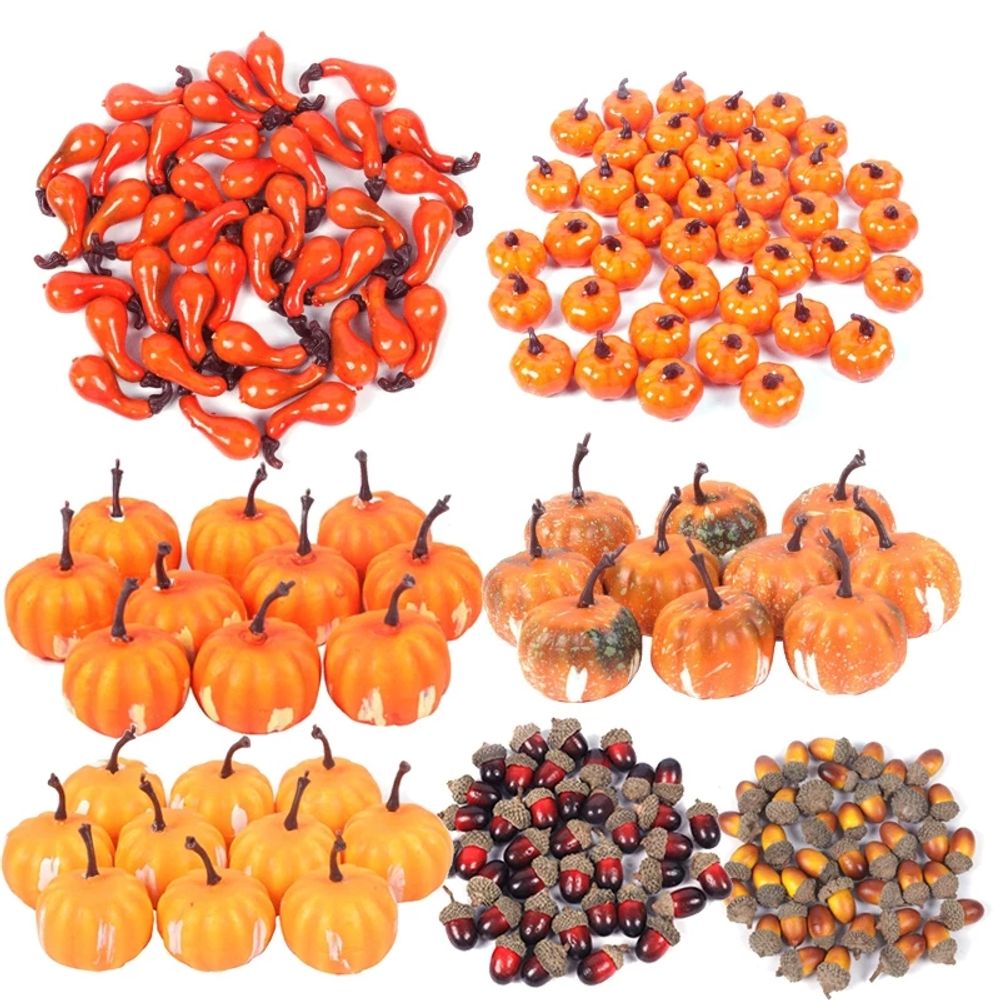 Artificial Halloween Pumpkin Decor Simulation Vegetable DIY Craft Decoration